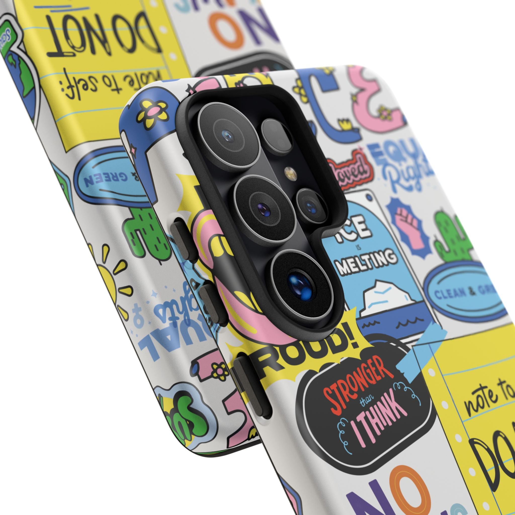 Sticker Collage Phone Case — Motivational "Do Not Quit" Protective Cover