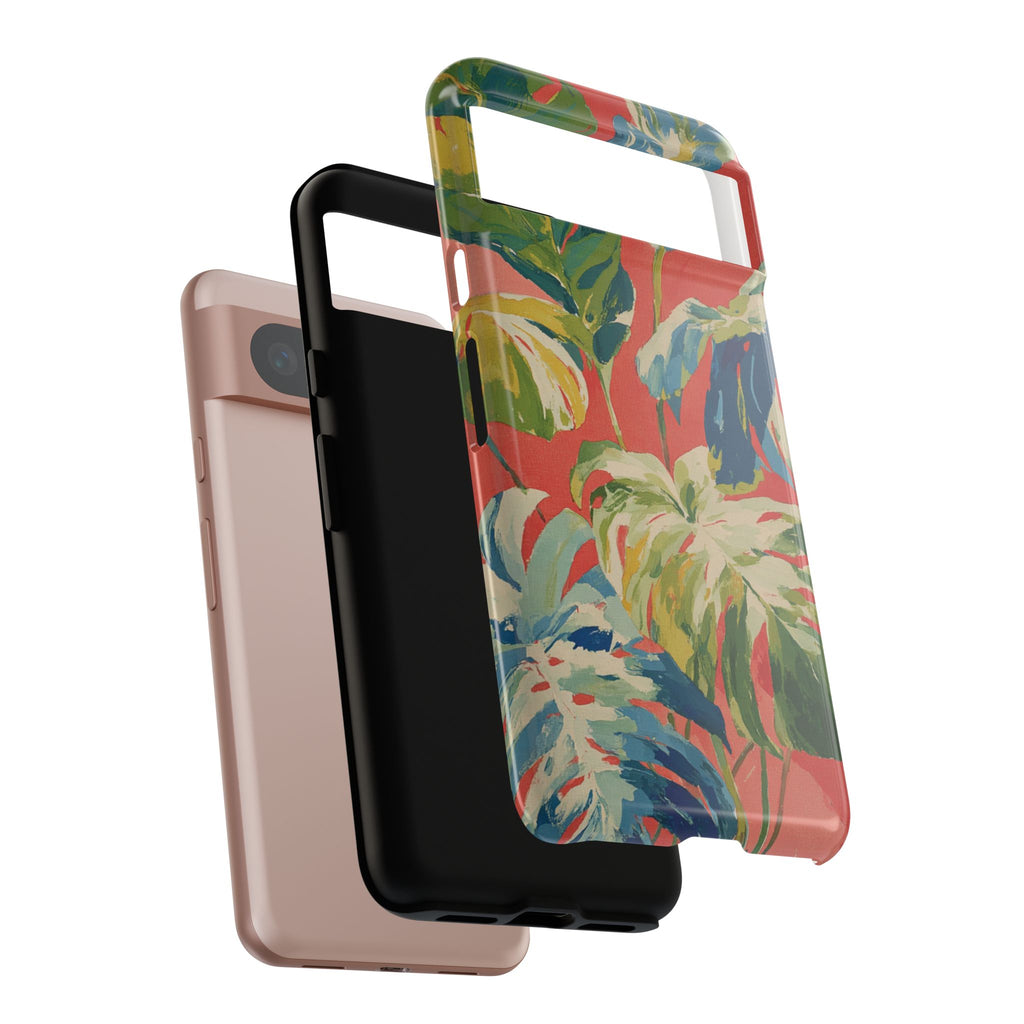 Tropical Phone Case, Floral Tough Case, Vibrant Phone Cover for Summer