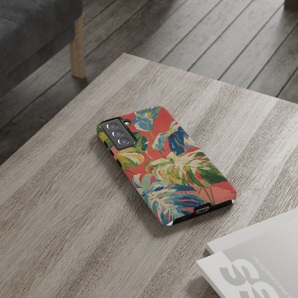 Tropical Phone Case, Floral Tough Case, Vibrant Phone Cover for Summer