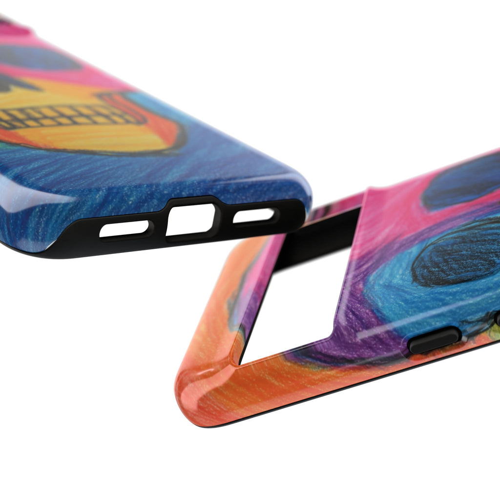 Vibrant Skull Phone Case | Tough Cases, Colorful Design, Unique Art Phone Cover