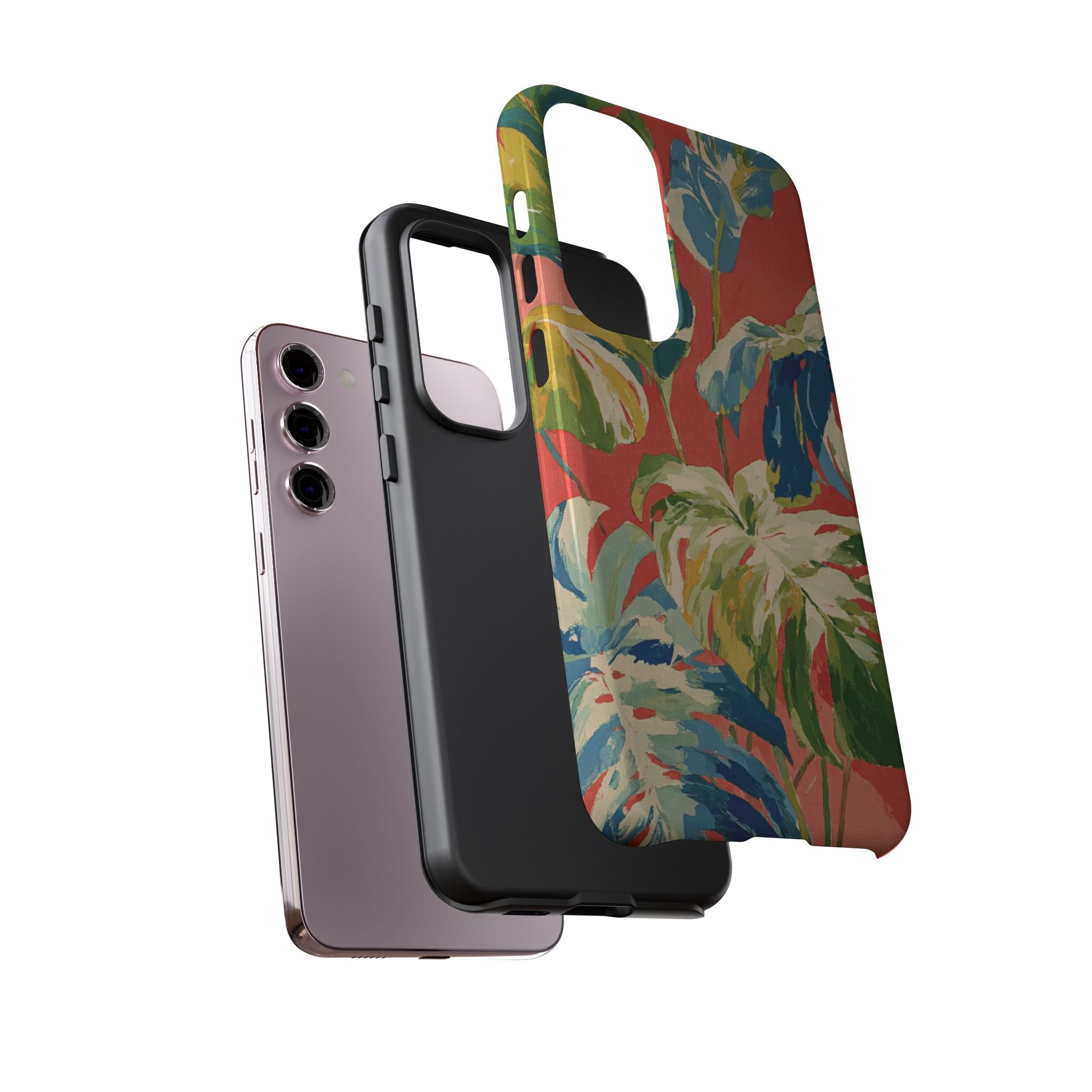 Tropical Phone Case, Floral Tough Case, Vibrant Phone Cover for Summer
