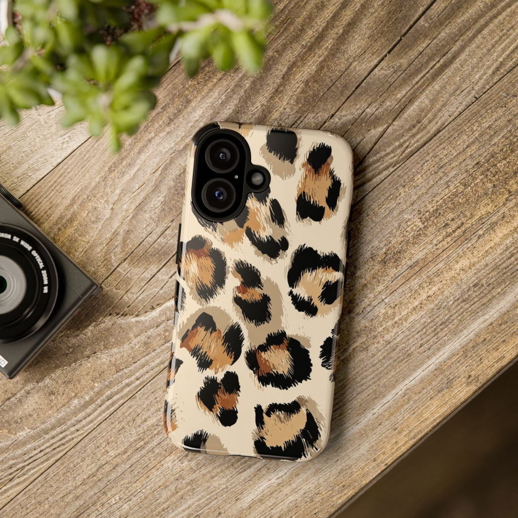 Stylish Leopard Print Phone Case, Animal Print, Tough Case, Gift for Her