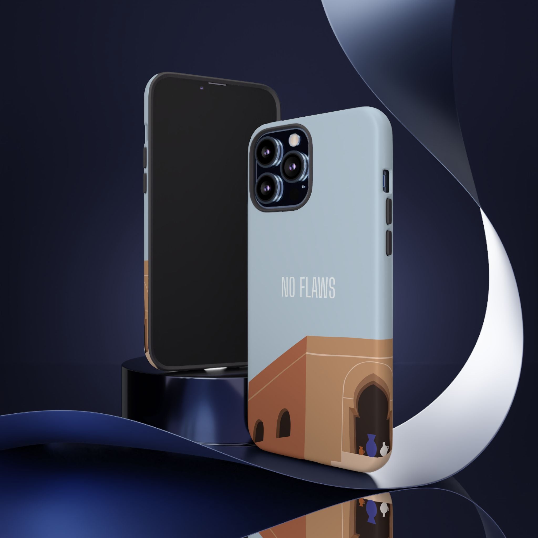 Minimal Desert Illustration “No Flaws” Protective Tough Case
