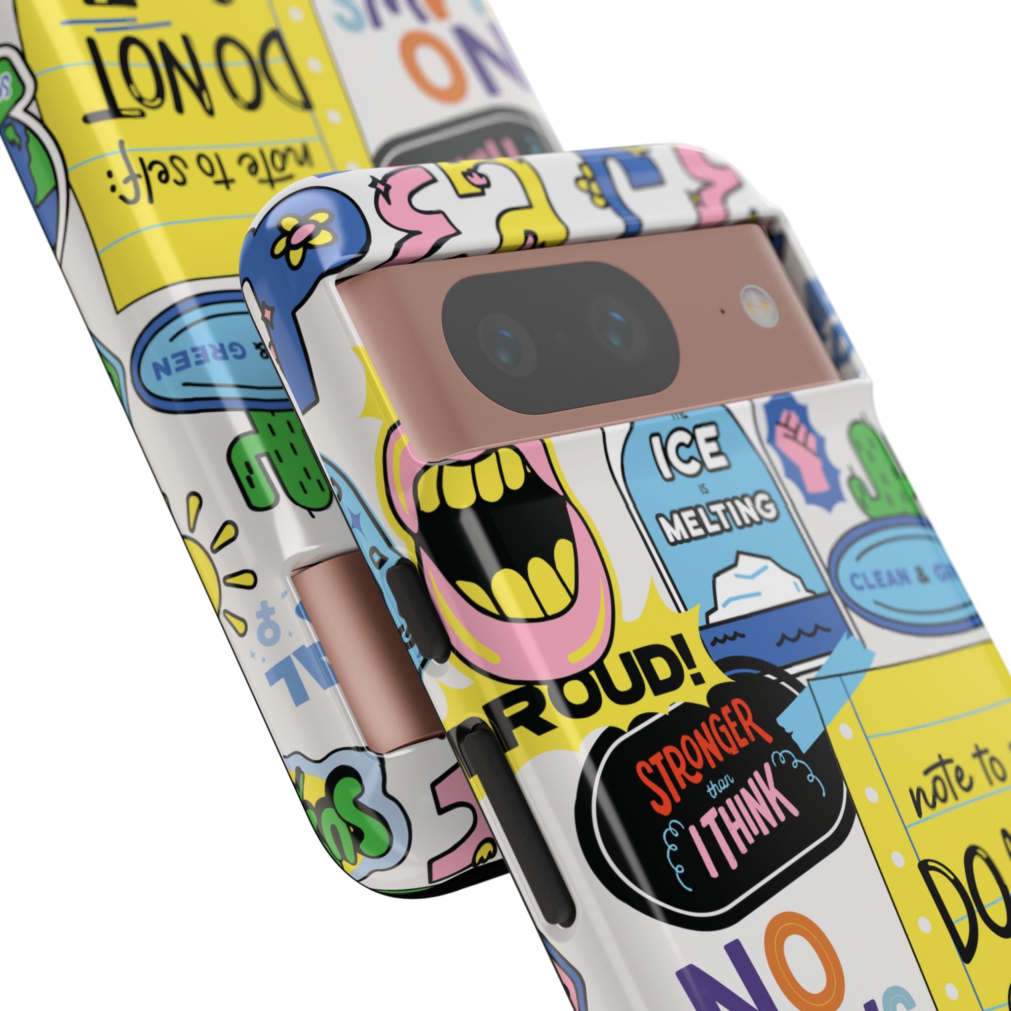 Sticker Collage Phone Case — Motivational "Do Not Quit" Protective Cover