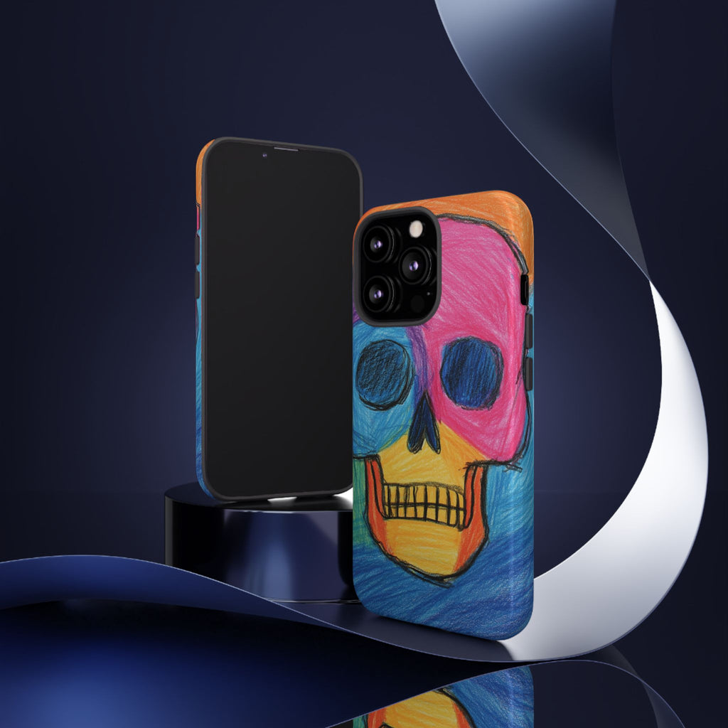 Vibrant Skull Phone Case | Tough Cases, Colorful Design, Unique Art Phone Cover