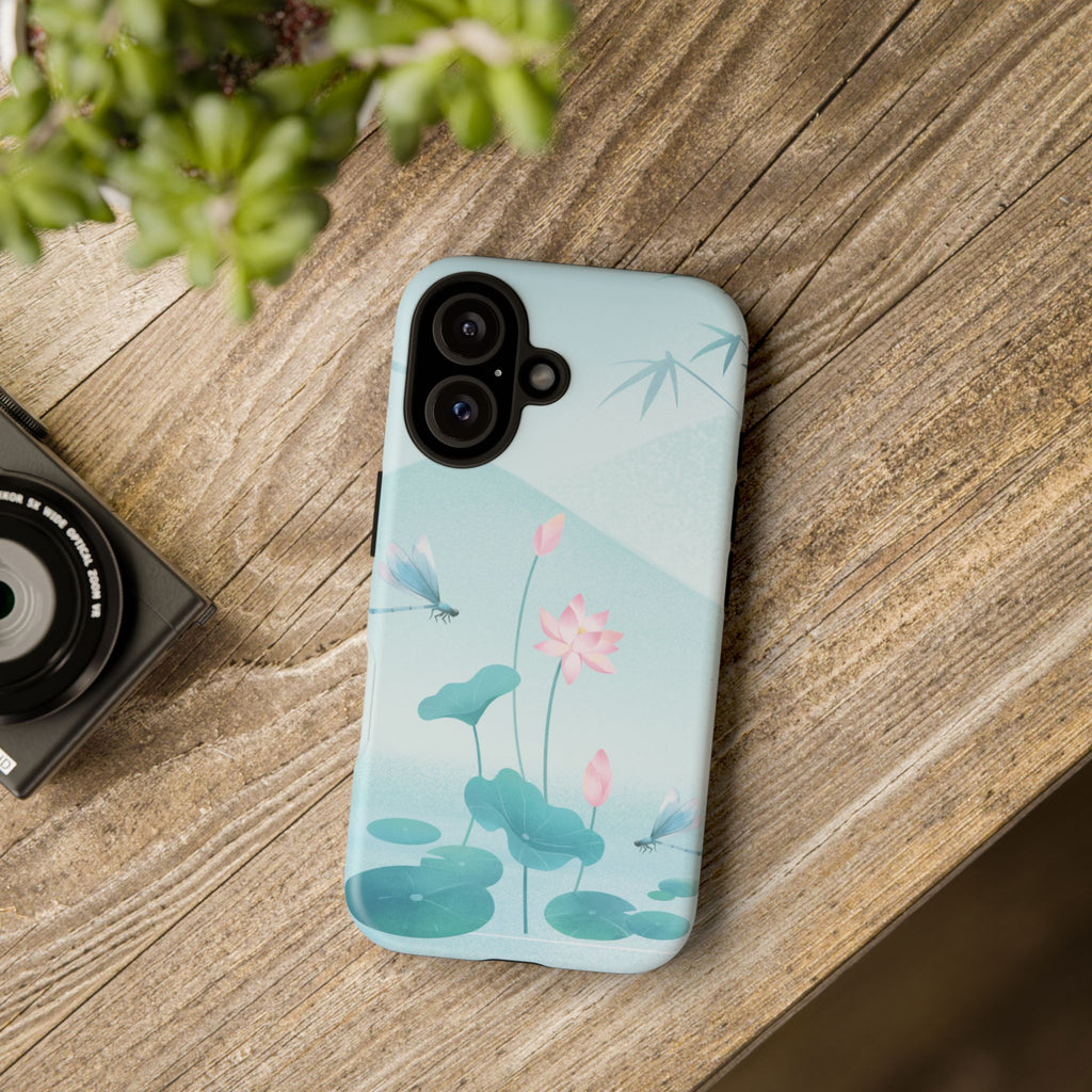 Lotus Pond Phone Case — Serene Floral iPhone Protective Cover