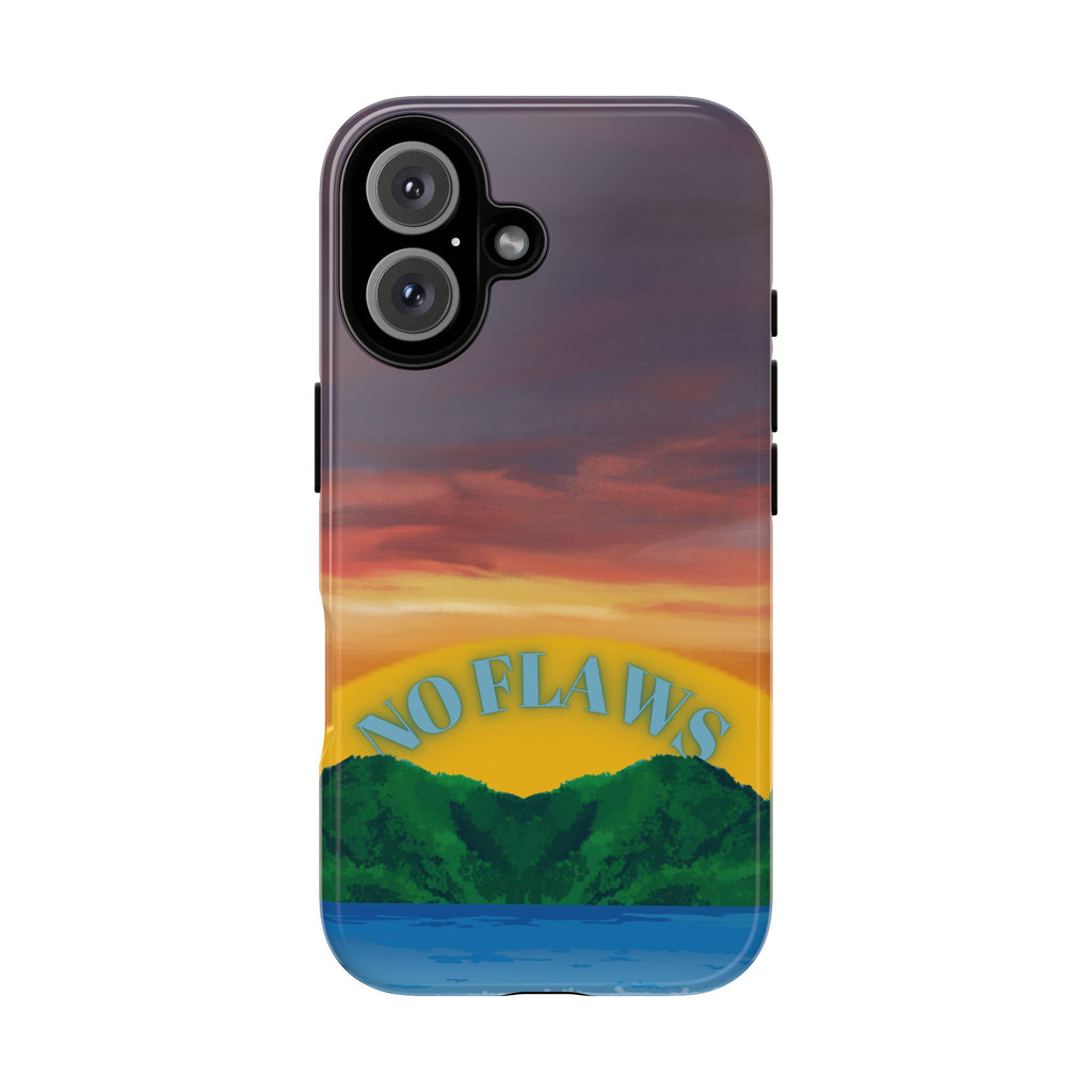 Sunset 'No Flaws' Tough Phone Case — Tropical Beach Protective Cover