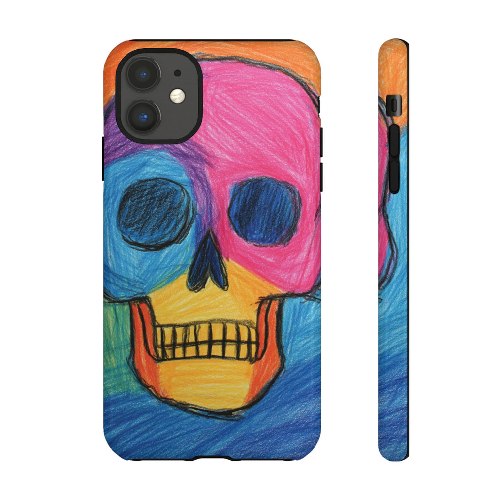 Vibrant Skull Phone Case | Tough Cases, Colorful Design, Unique Art Phone Cover