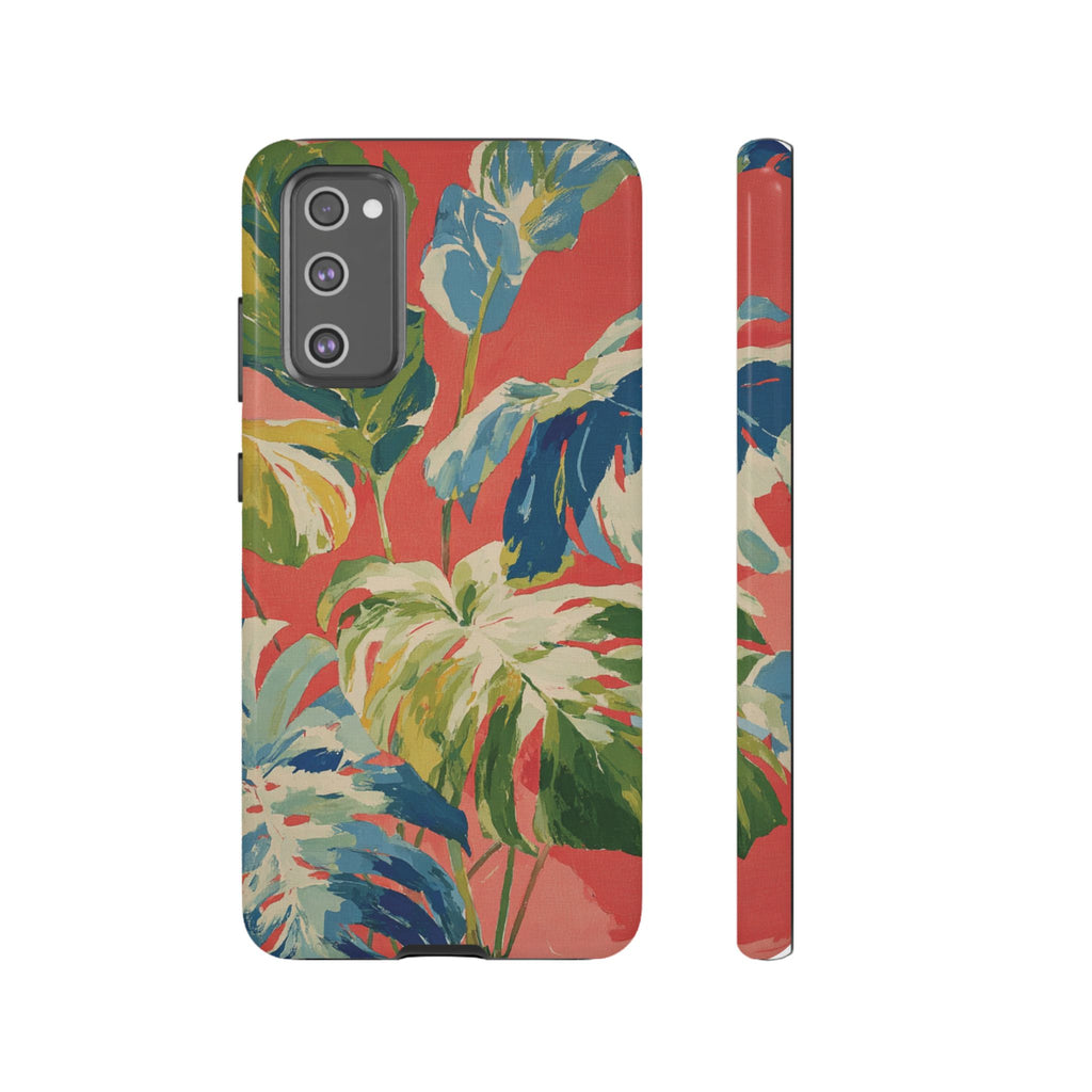 Tropical Phone Case, Floral Tough Case, Vibrant Phone Cover for Summer
