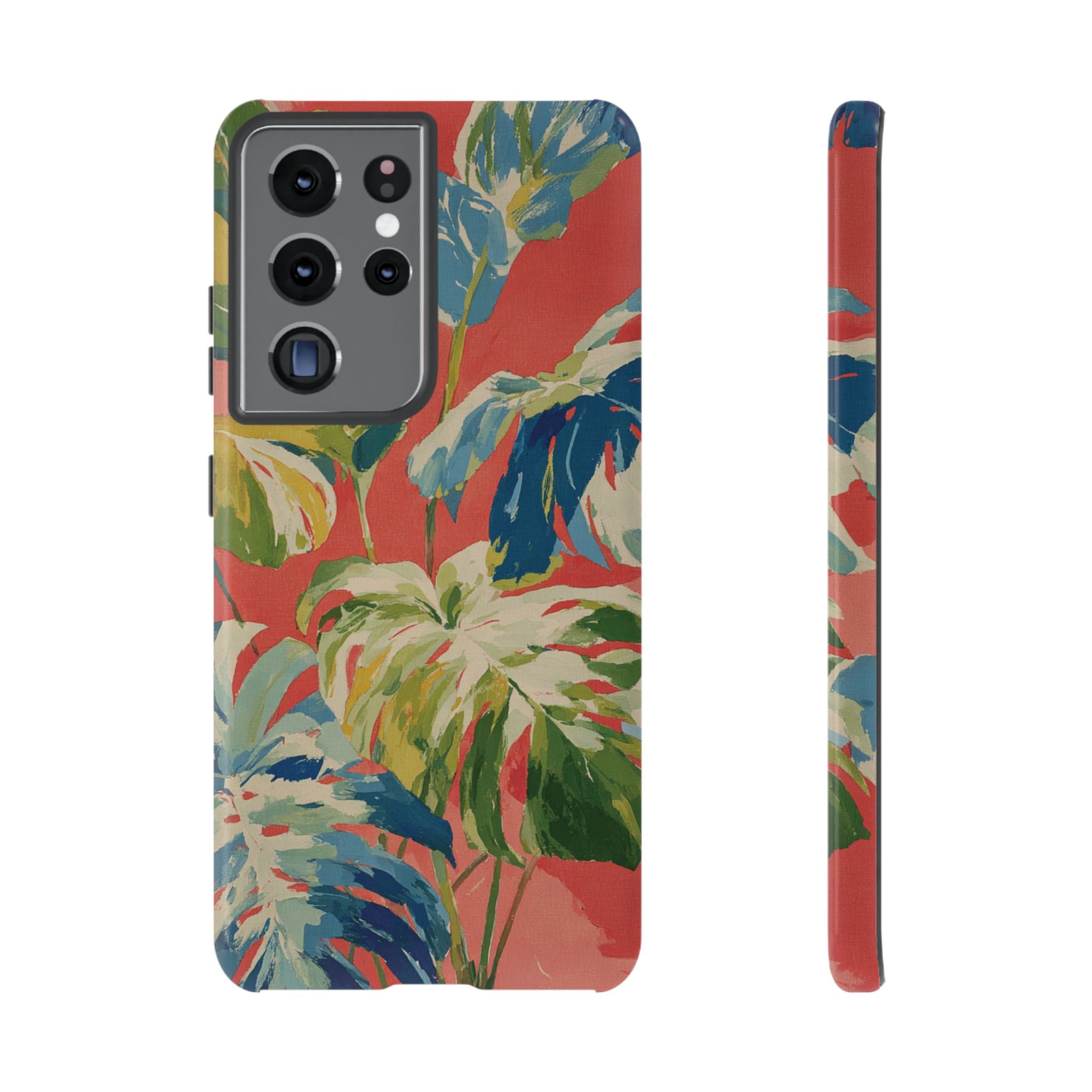 Tropical Phone Case, Floral Tough Case, Vibrant Phone Cover for Summer