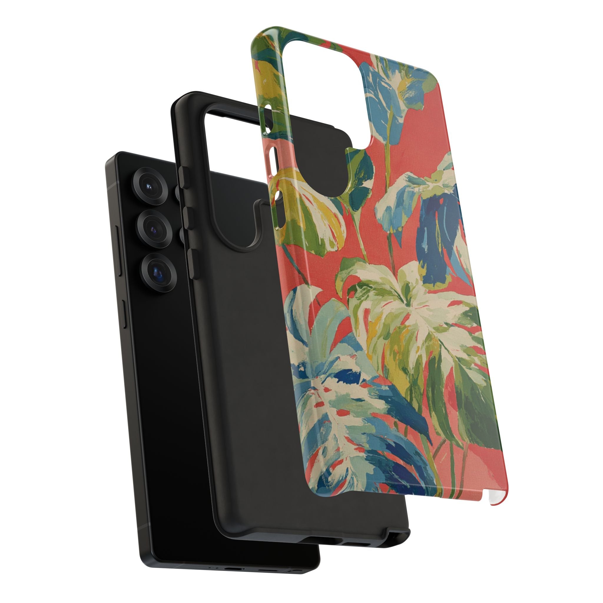 Tropical Phone Case, Floral Tough Case, Vibrant Phone Cover for Summer