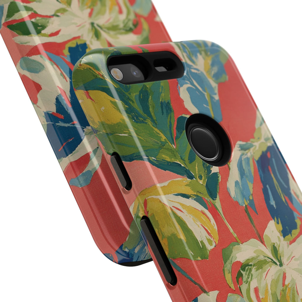 Tropical Phone Case, Floral Tough Case, Vibrant Phone Cover for Summer