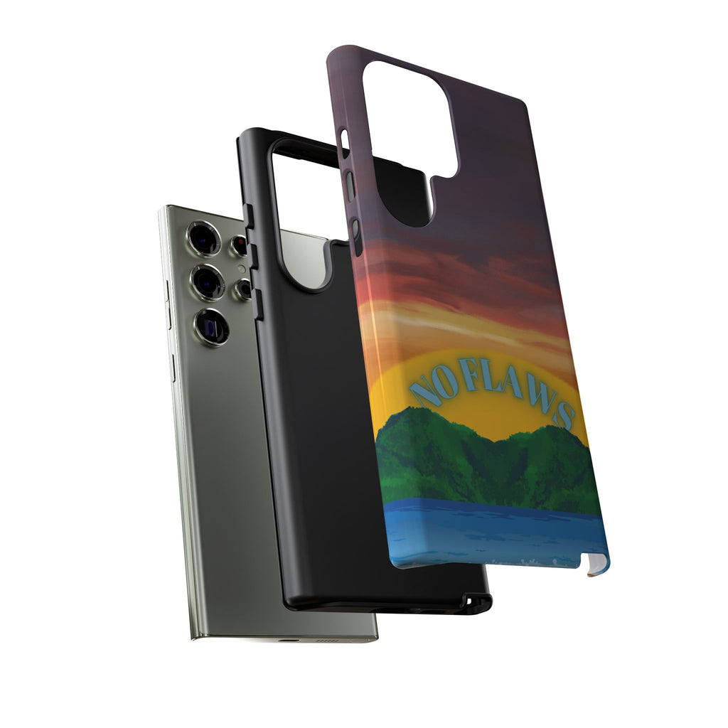 Sunset 'No Flaws' Tough Phone Case — Tropical Beach Protective Cover