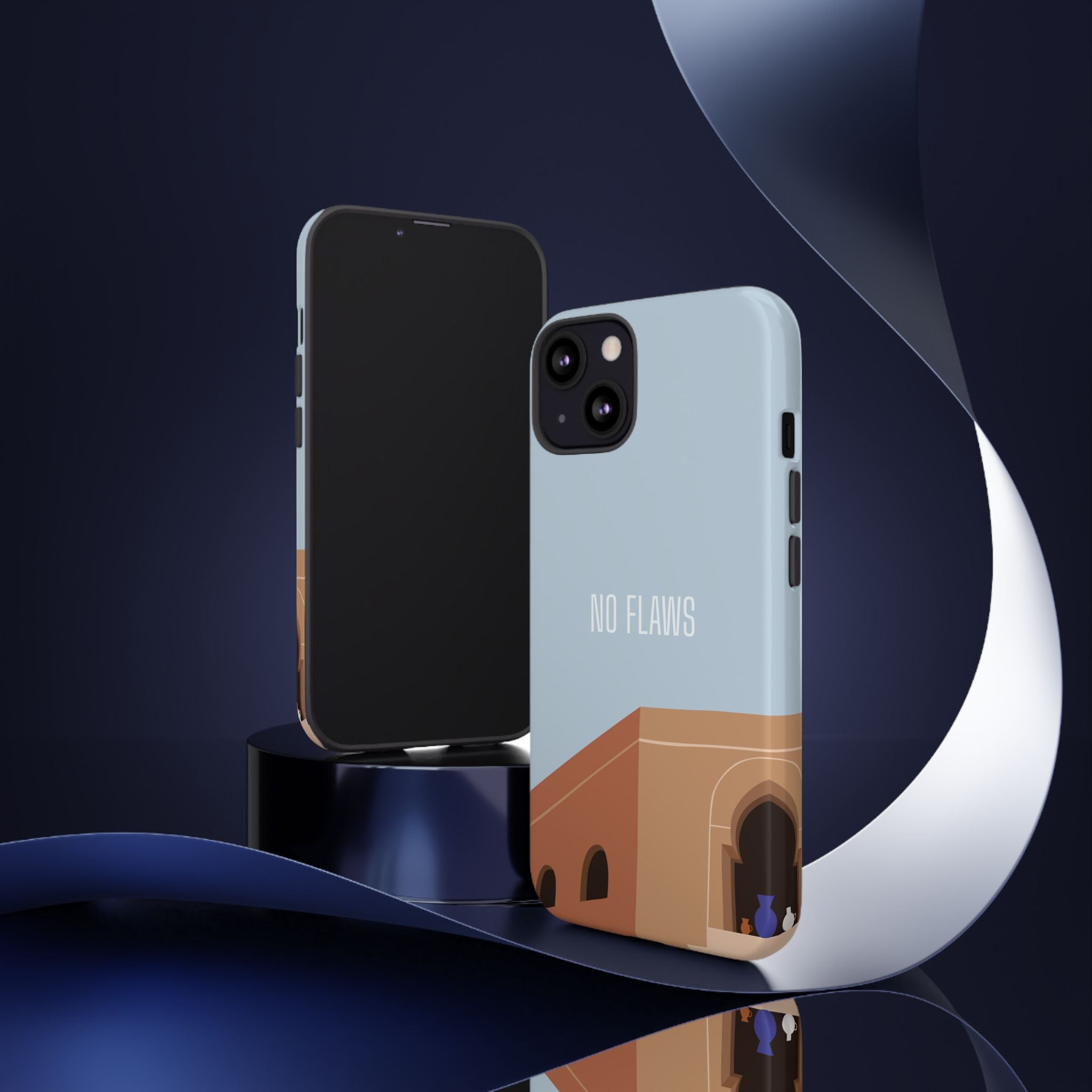 Minimal Desert Illustration “No Flaws” Protective Tough Case