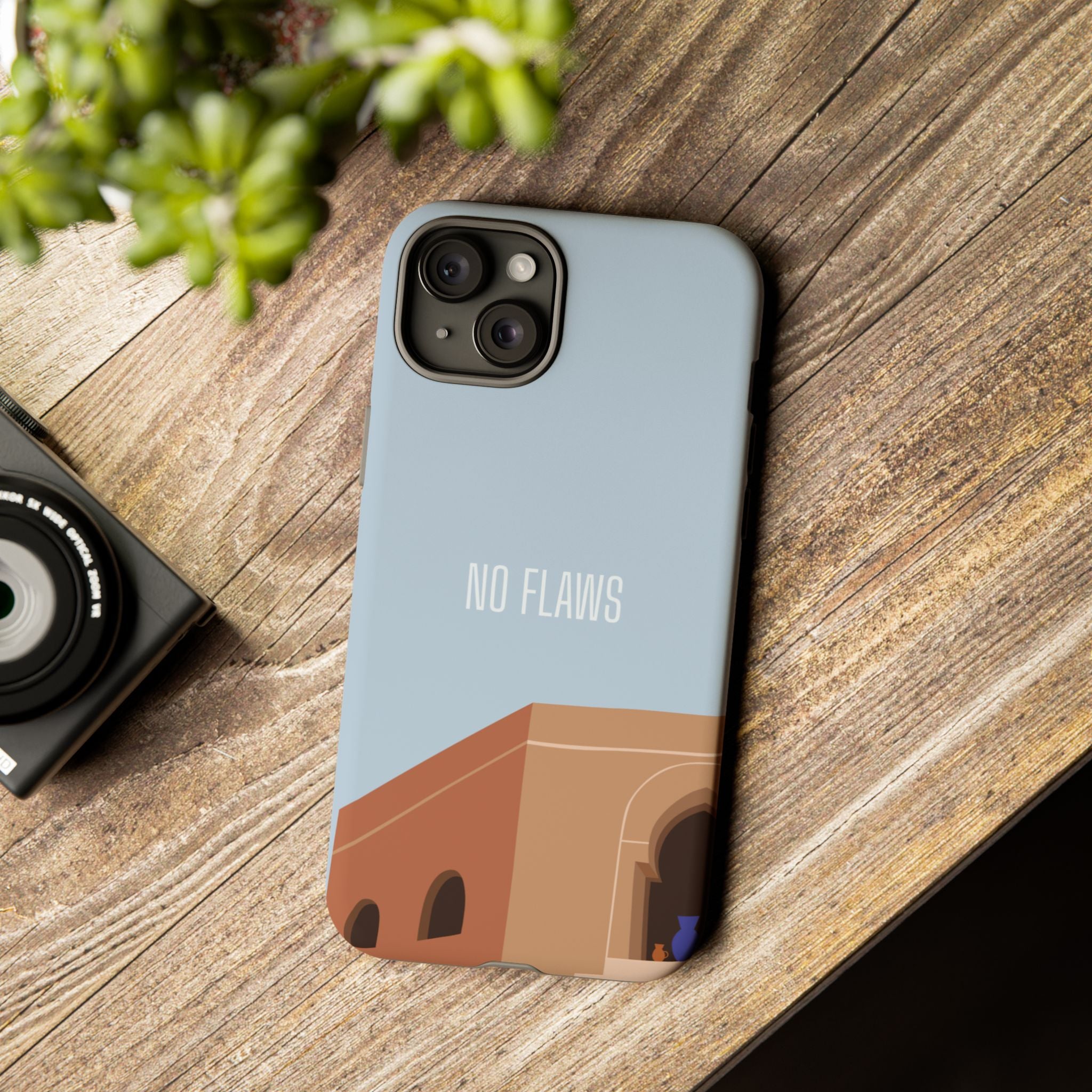 Minimal Desert Illustration “No Flaws” Protective Tough Case