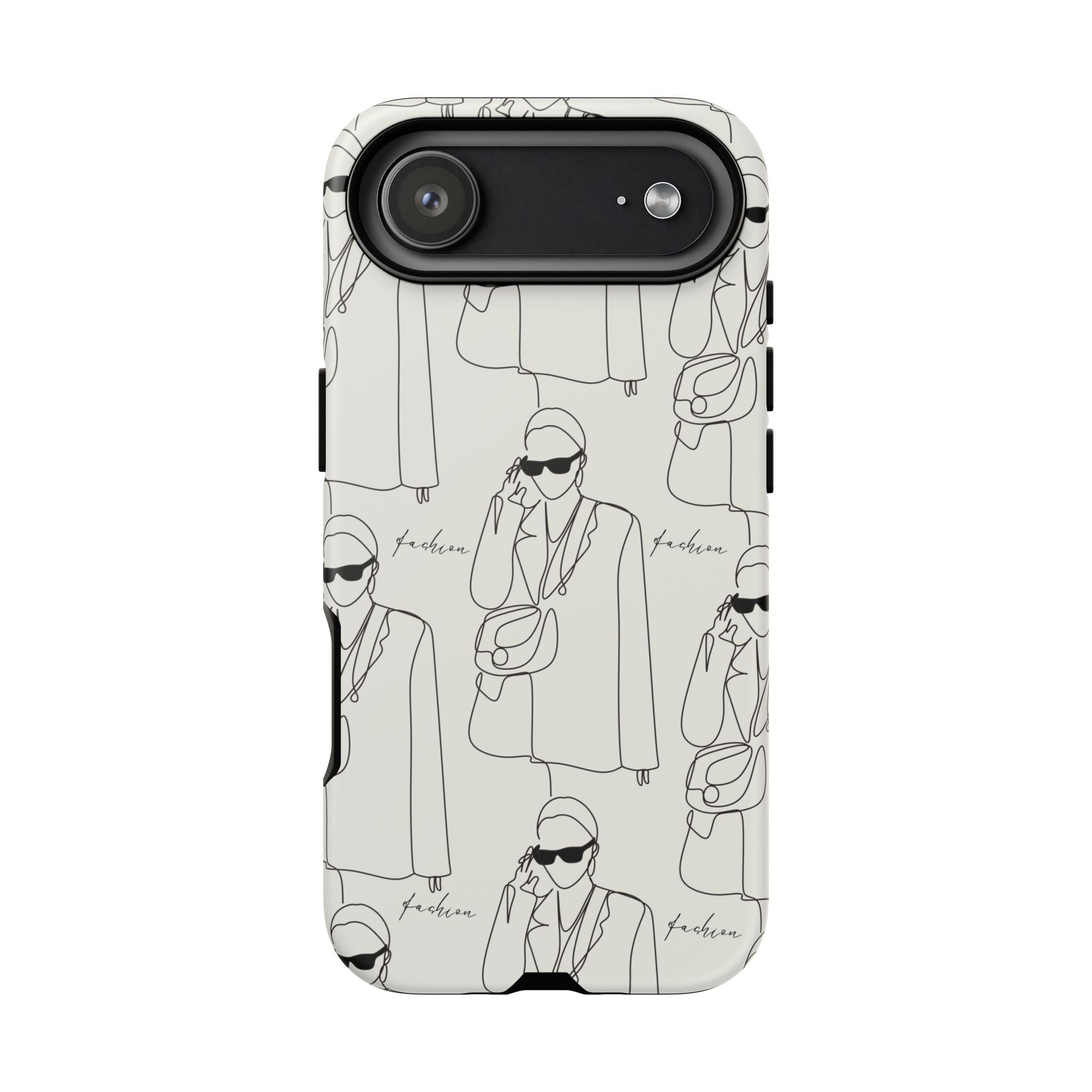 Fashion Sketch Phone Case — Minimalist Chic Designer Pattern