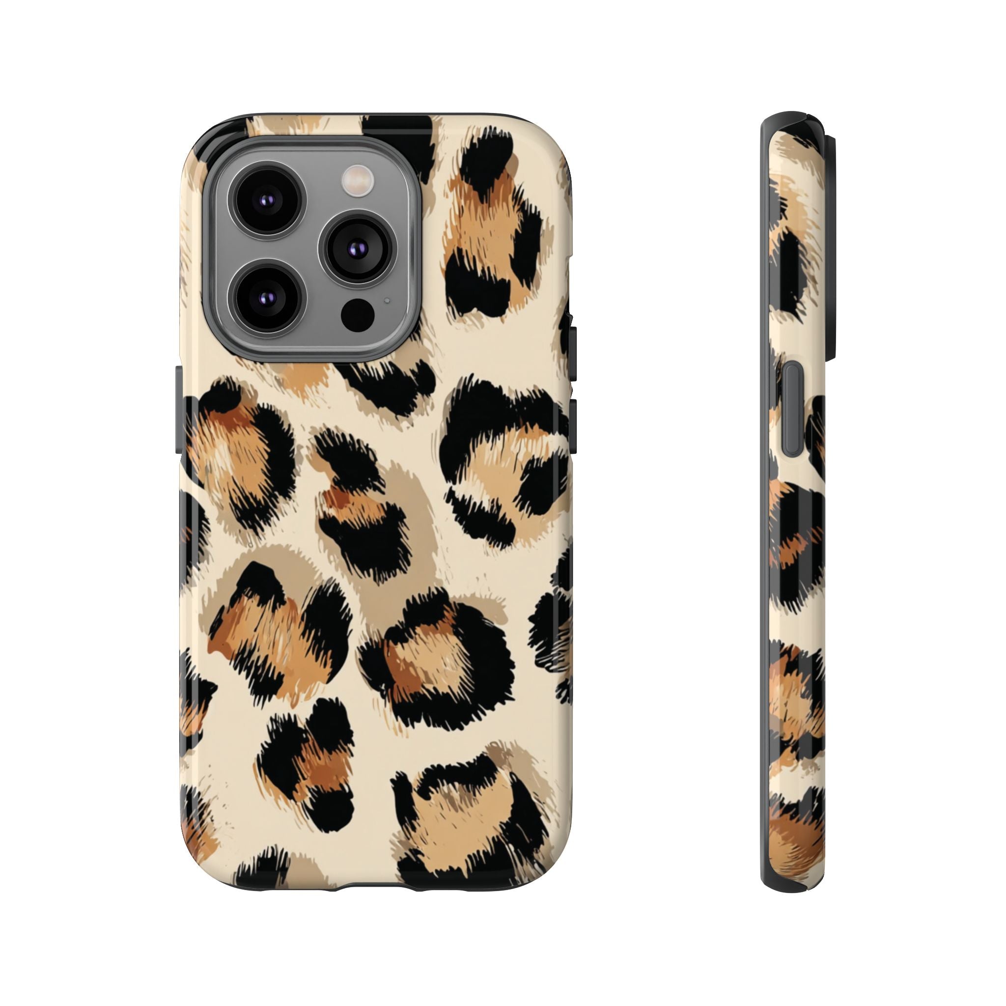Stylish Leopard Print Phone Case, Animal Print, Tough Case, Gift for Her