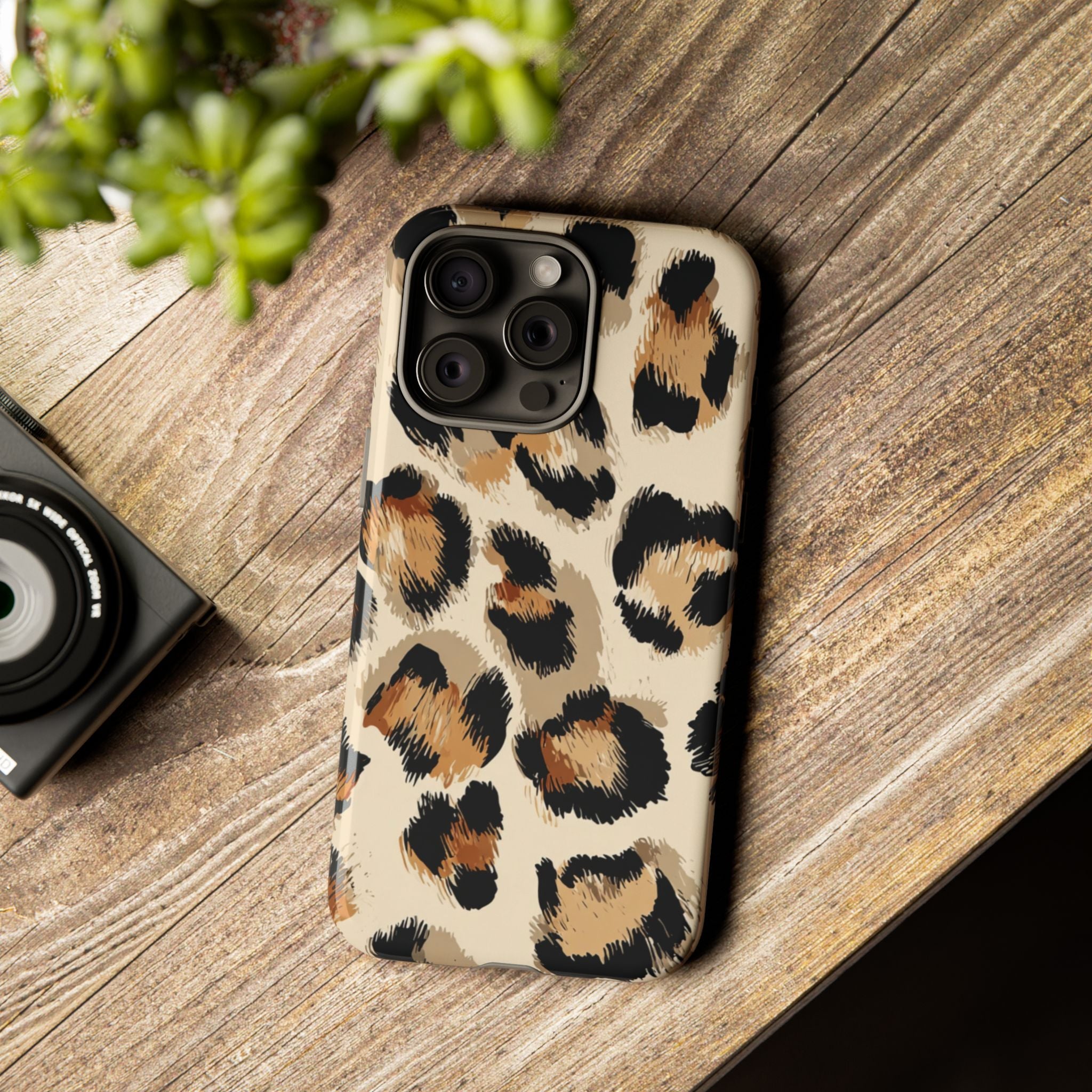 Stylish Leopard Print Phone Case, Animal Print, Tough Case, Gift for Her