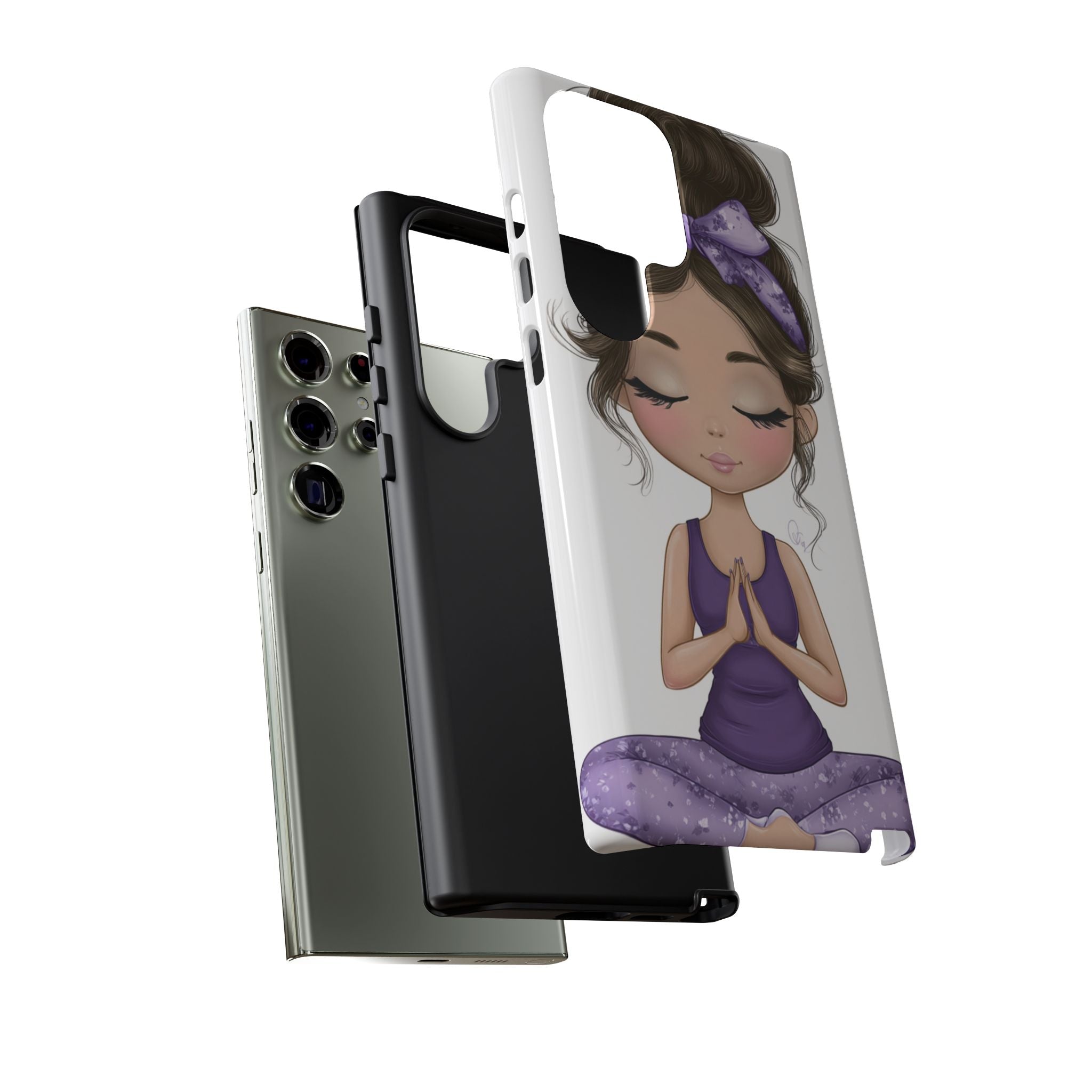 Yoga Phone Case for Mindfulness Gift for Yogis, Meditation Accessory, Zen Vibe