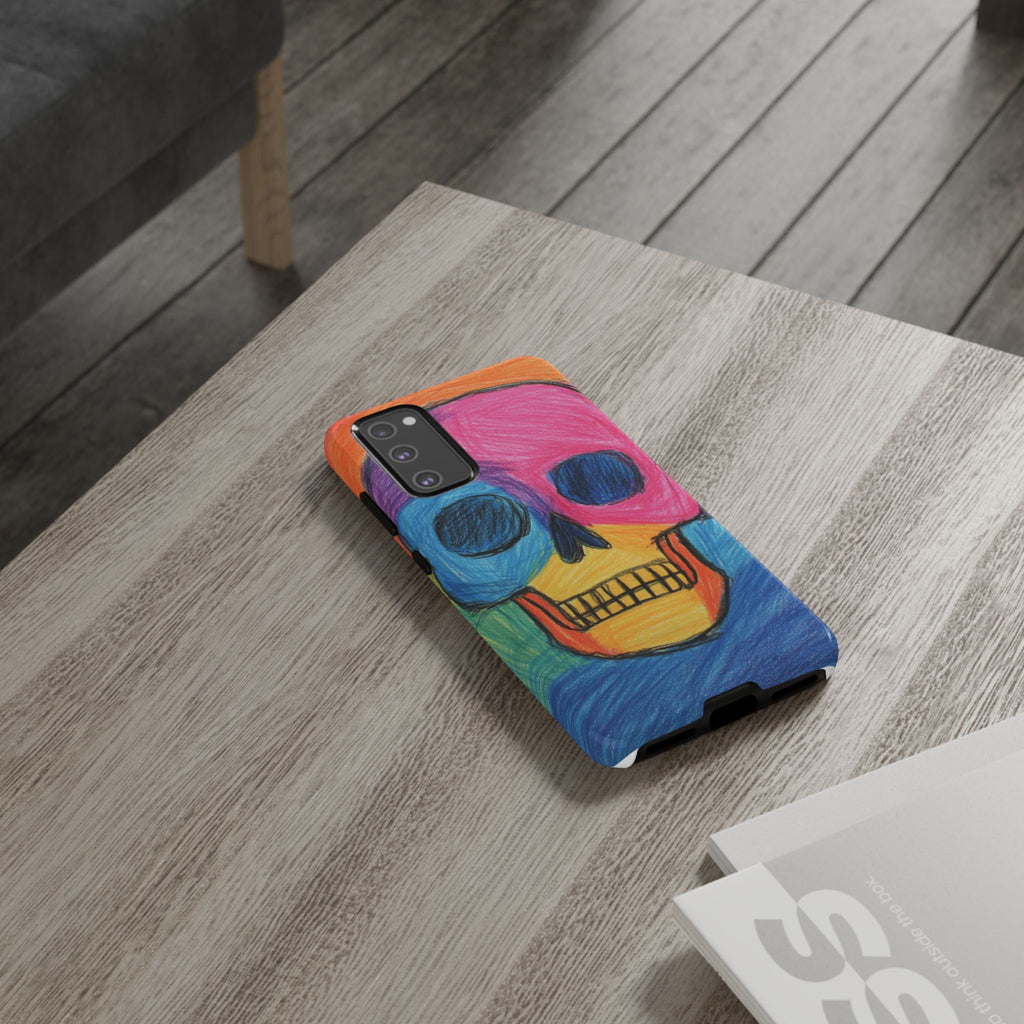Vibrant Skull Phone Case | Tough Cases, Colorful Design, Unique Art Phone Cover