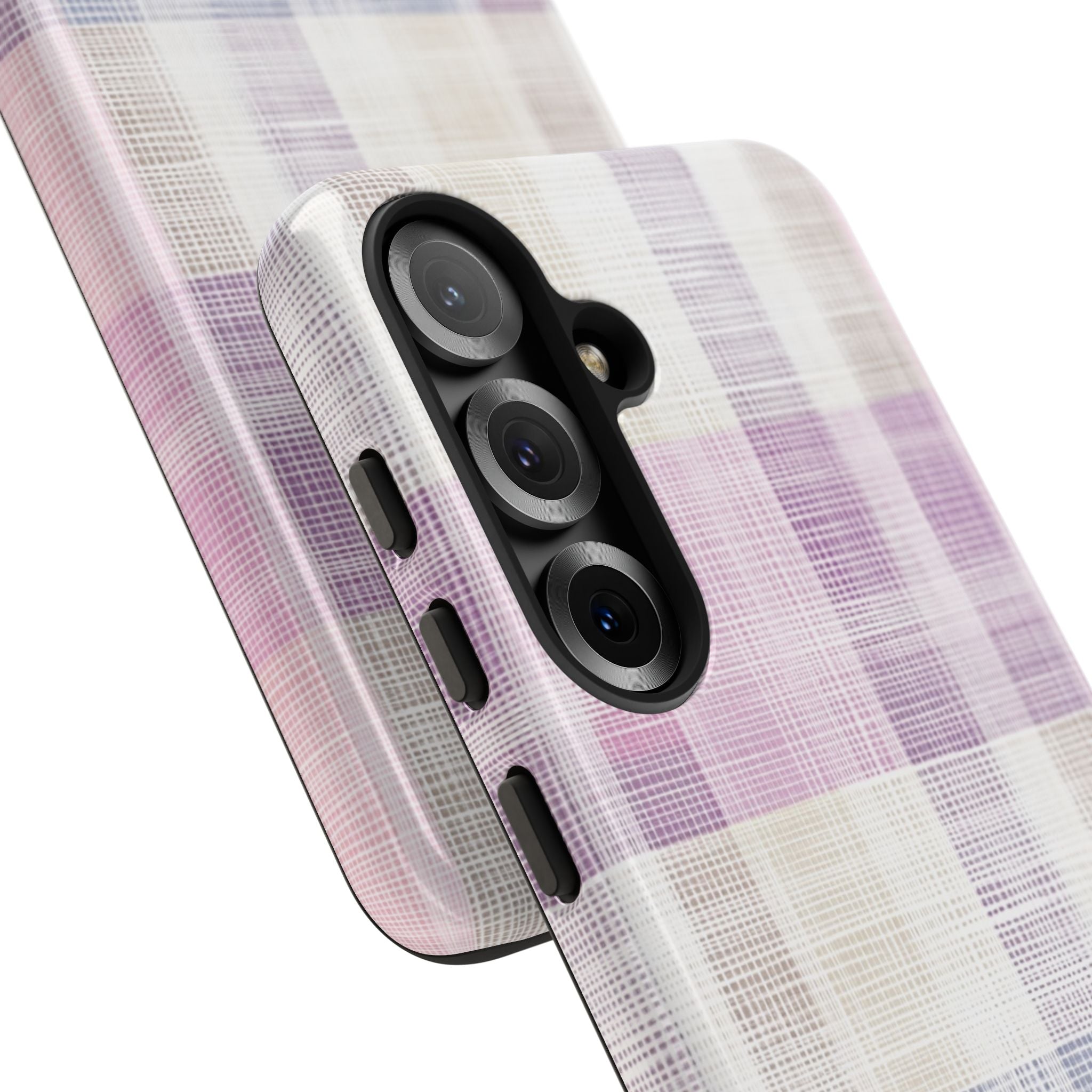 Pink Plaid Phone Case, Trendy Accessories, Birthday, Everyday Use, Tough Cases