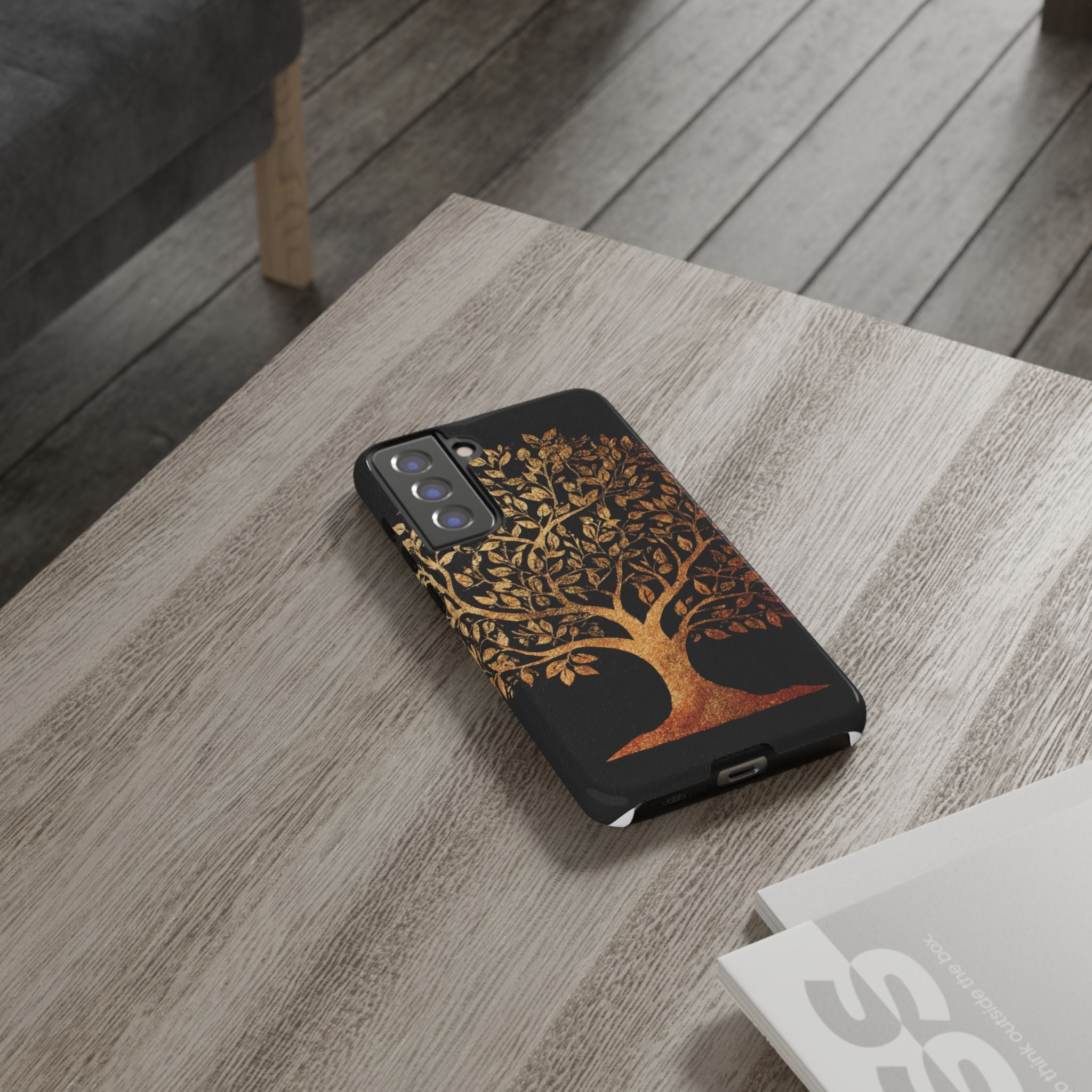 Golden Tree Phone Case, Tough Cases, Nature Lover Gift