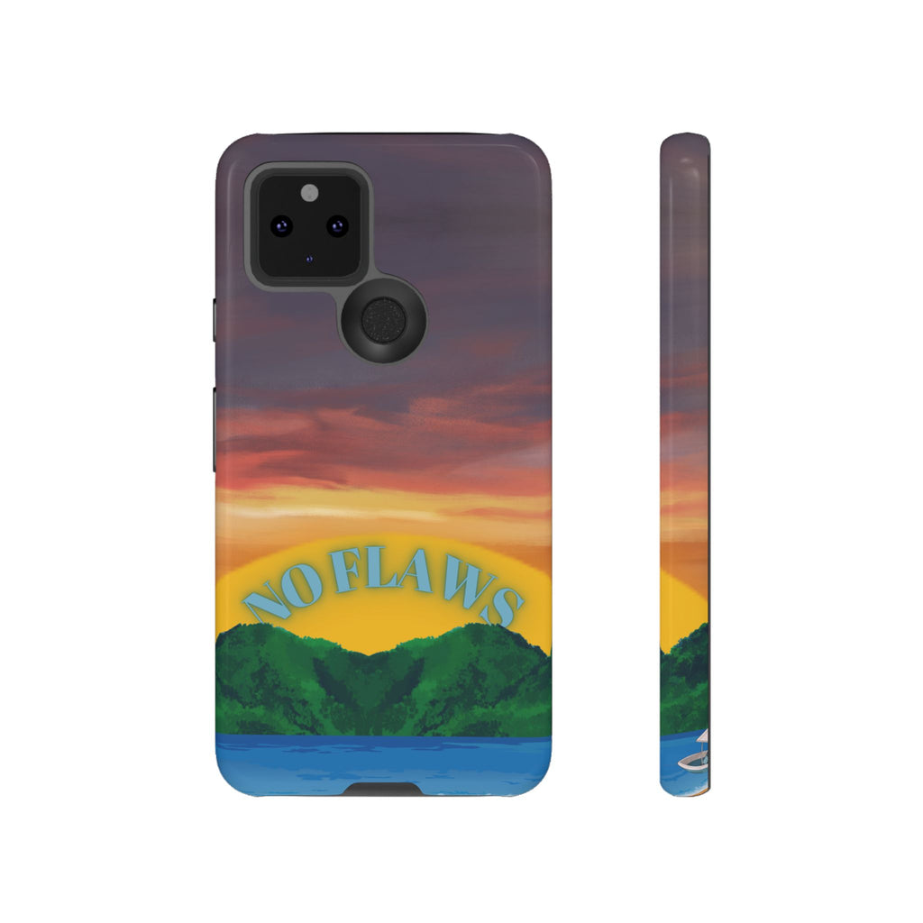 Sunset 'No Flaws' Tough Phone Case — Tropical Beach Protective Cover
