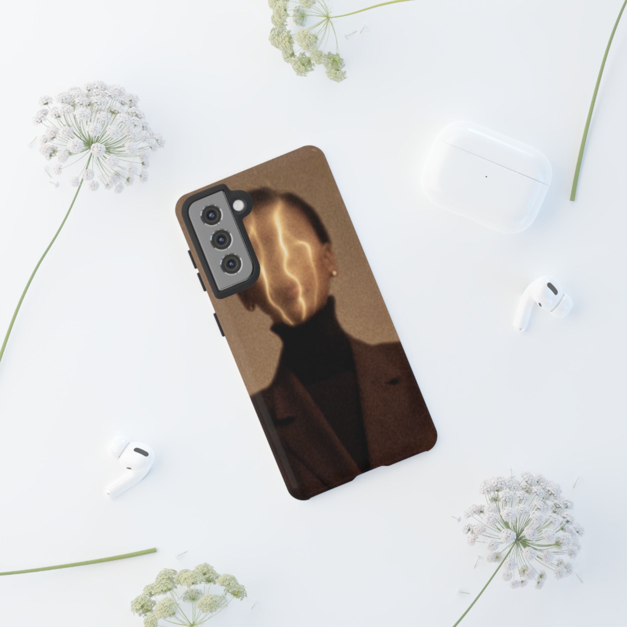 Stylish Phone Case with Artistic Design, Fashion Tech Accessory, Tough Cases