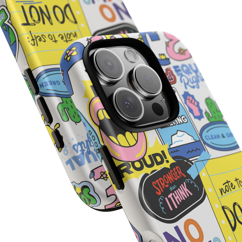 Sticker Collage Phone Case — Motivational "Do Not Quit" Protective Cover