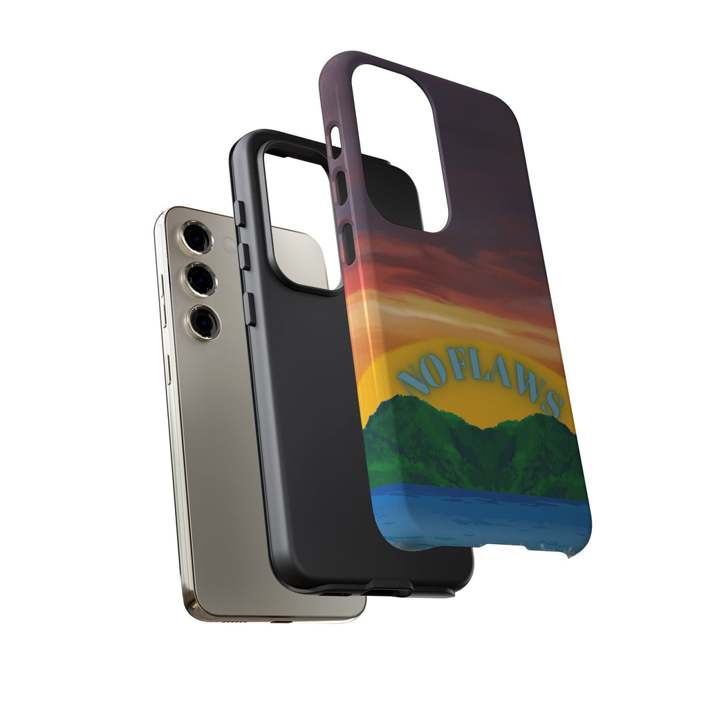 Sunset 'No Flaws' Tough Phone Case — Tropical Beach Protective Cover