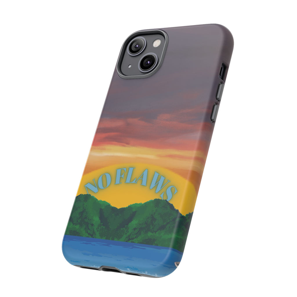 Sunset 'No Flaws' Tough Phone Case — Tropical Beach Protective Cover