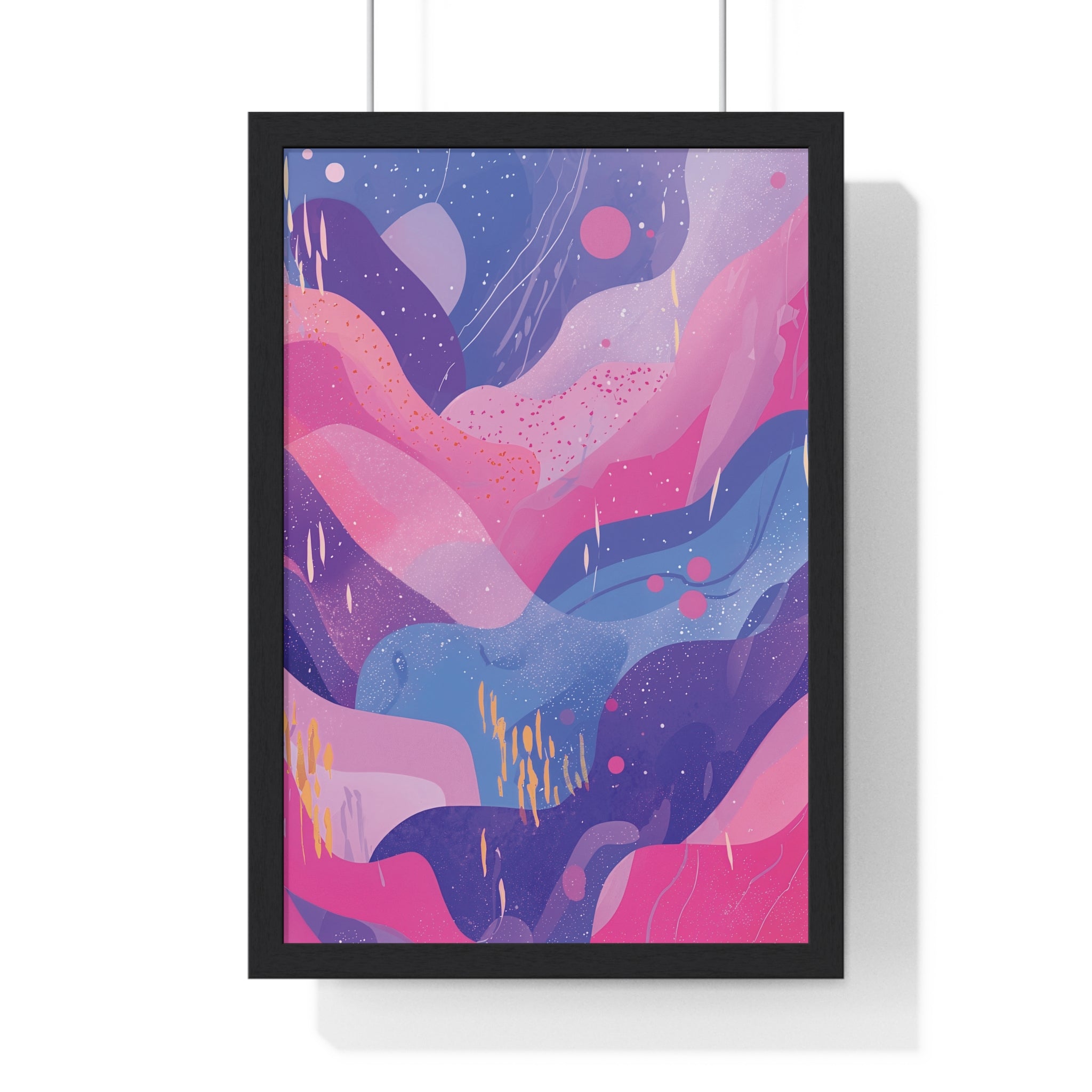 Celestial Currents: An Abstract Landscape Art Poster