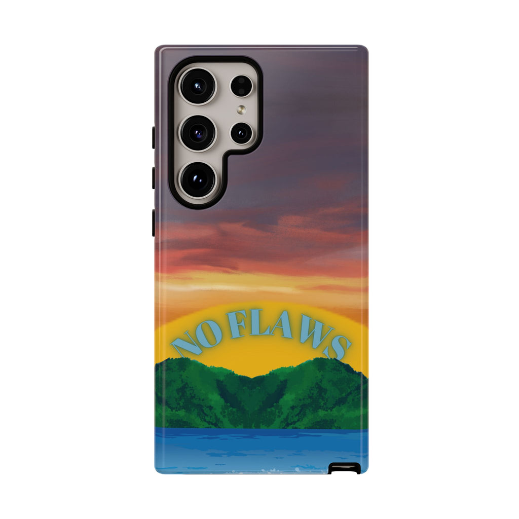 Sunset 'No Flaws' Tough Phone Case — Tropical Beach Protective Cover