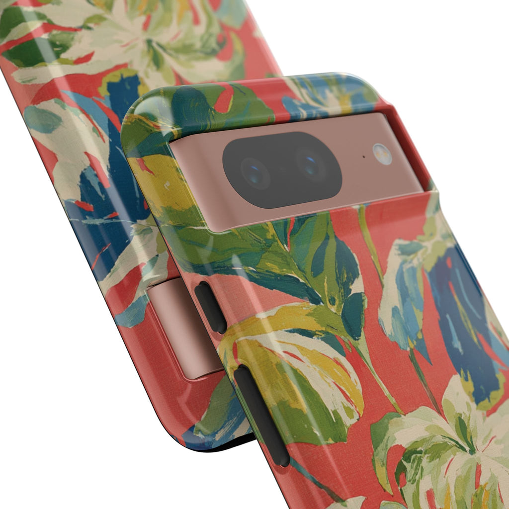 Tropical Phone Case, Floral Tough Case, Vibrant Phone Cover for Summer