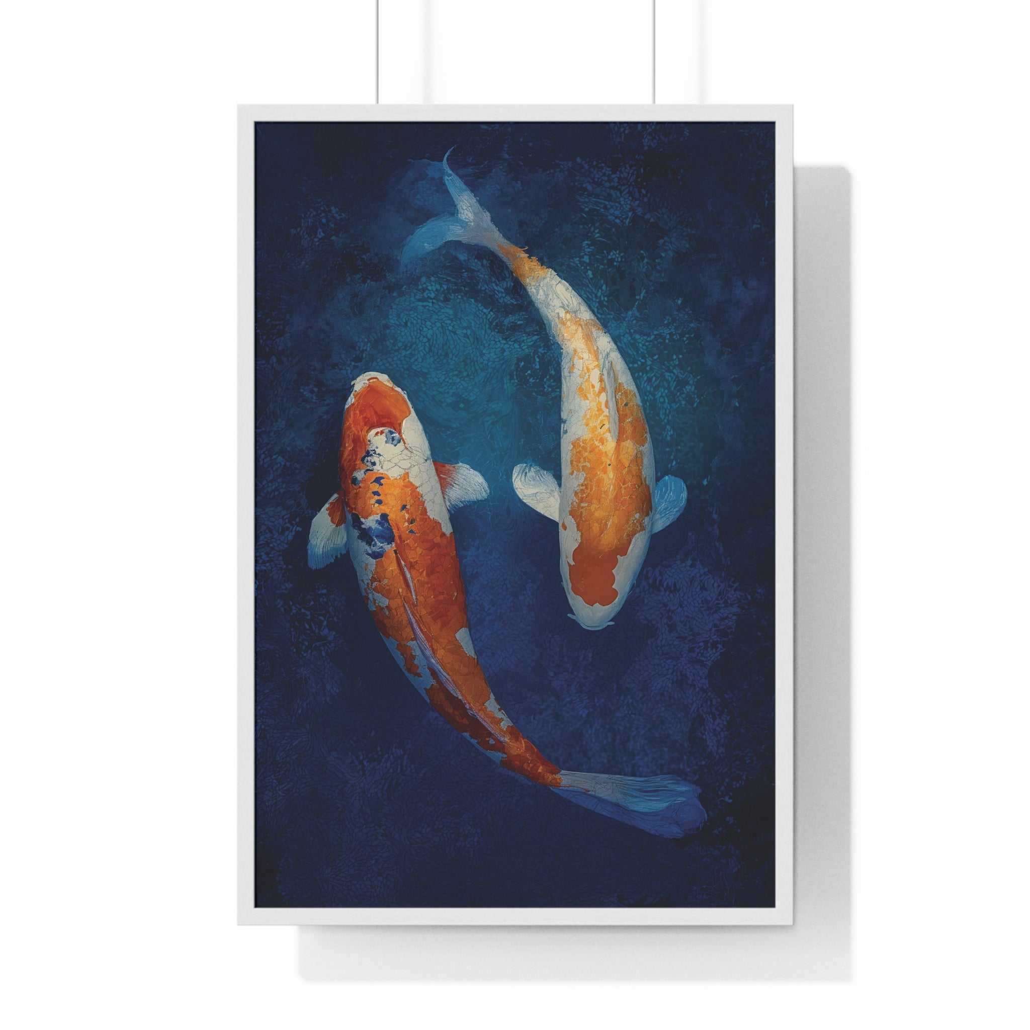 Beneath Still Waters: Koi Fish Art Poster
