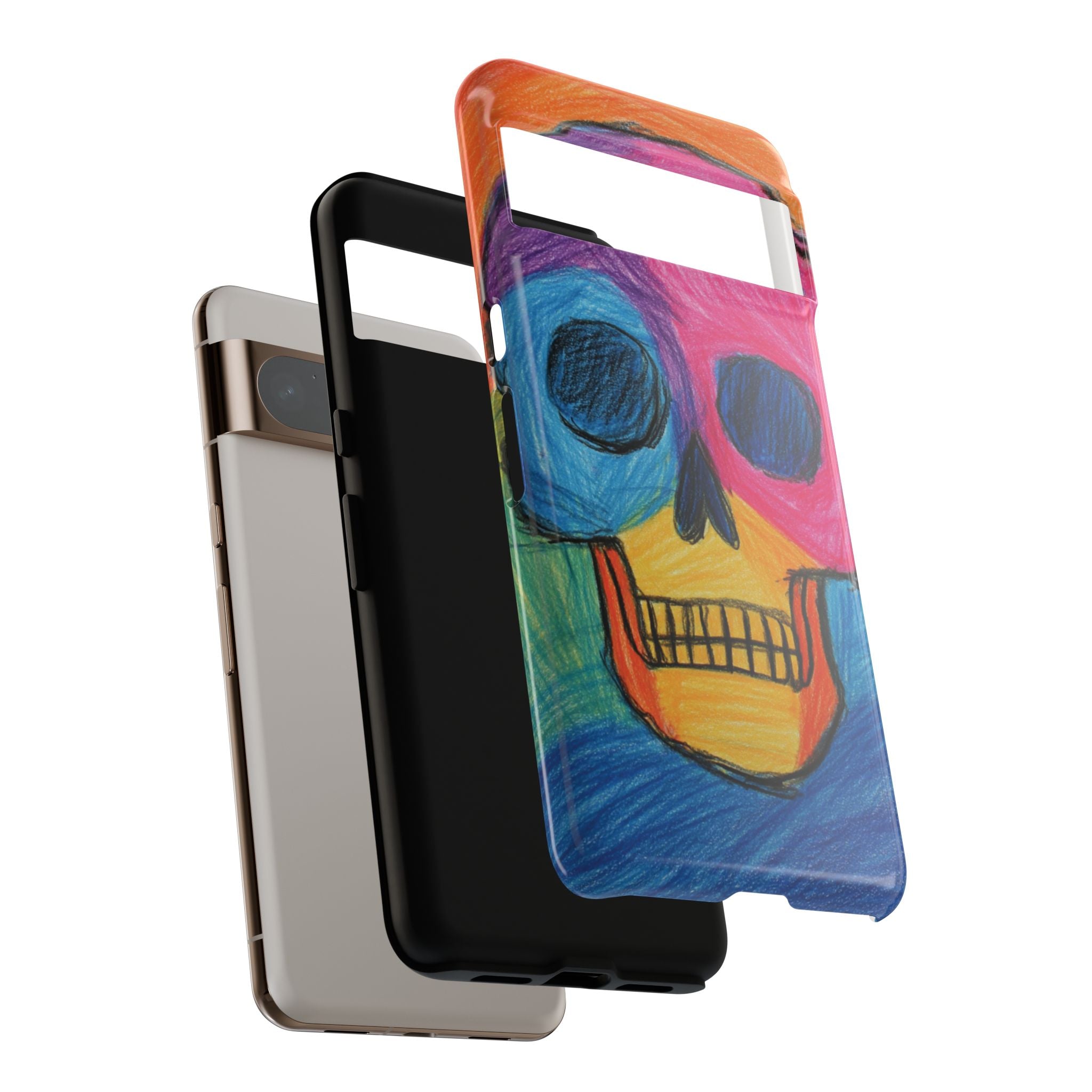 Vibrant Skull Phone Case | Tough Cases, Colorful Design, Unique Art Phone Cover