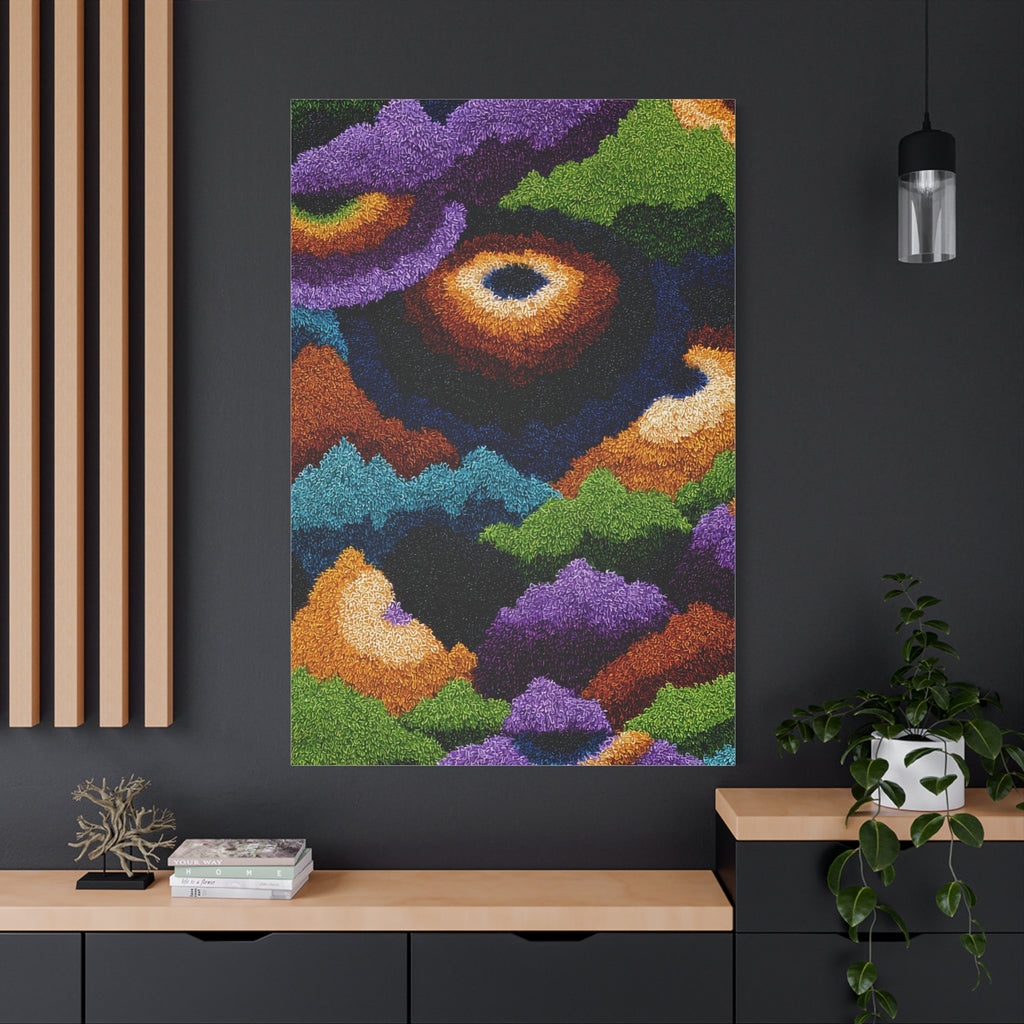 Abstract Colorful Landscape Matte Canvas – Stretched Wall Art