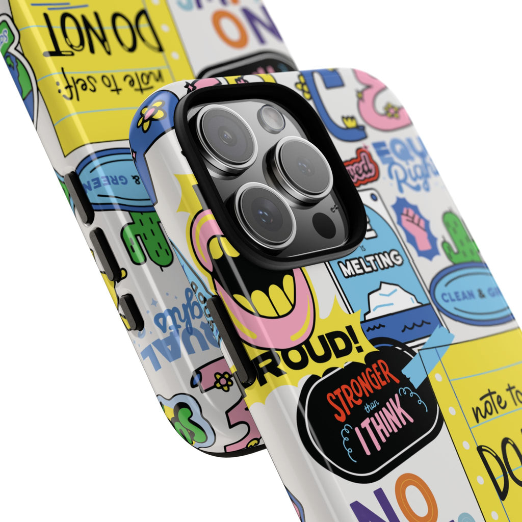 Sticker Collage Phone Case — Motivational "Do Not Quit" Protective Cover