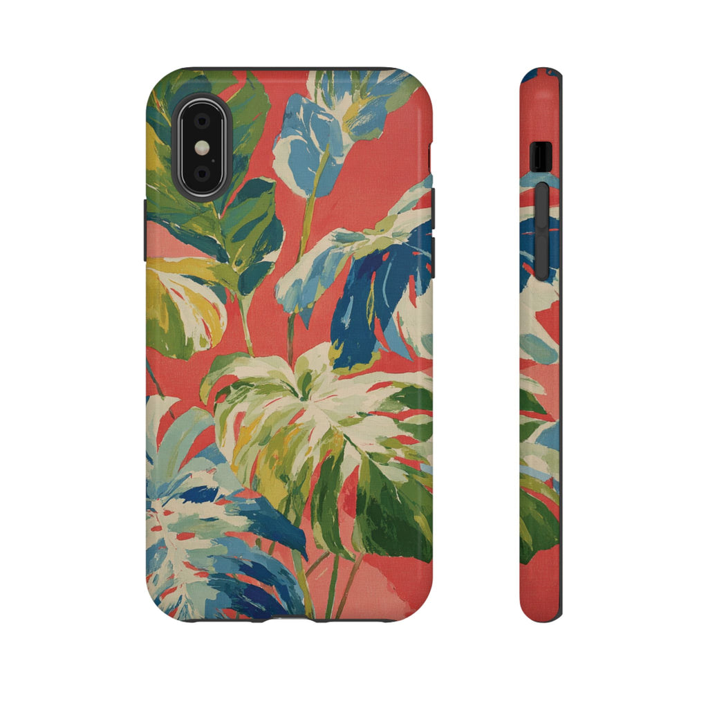 Tropical Phone Case, Floral Tough Case, Vibrant Phone Cover for Summer