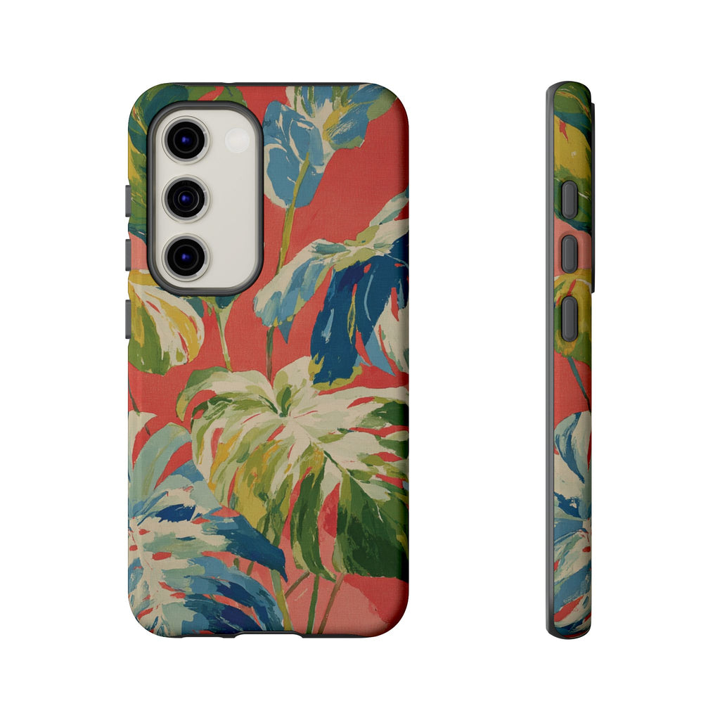 Tropical Phone Case, Floral Tough Case, Vibrant Phone Cover for Summer