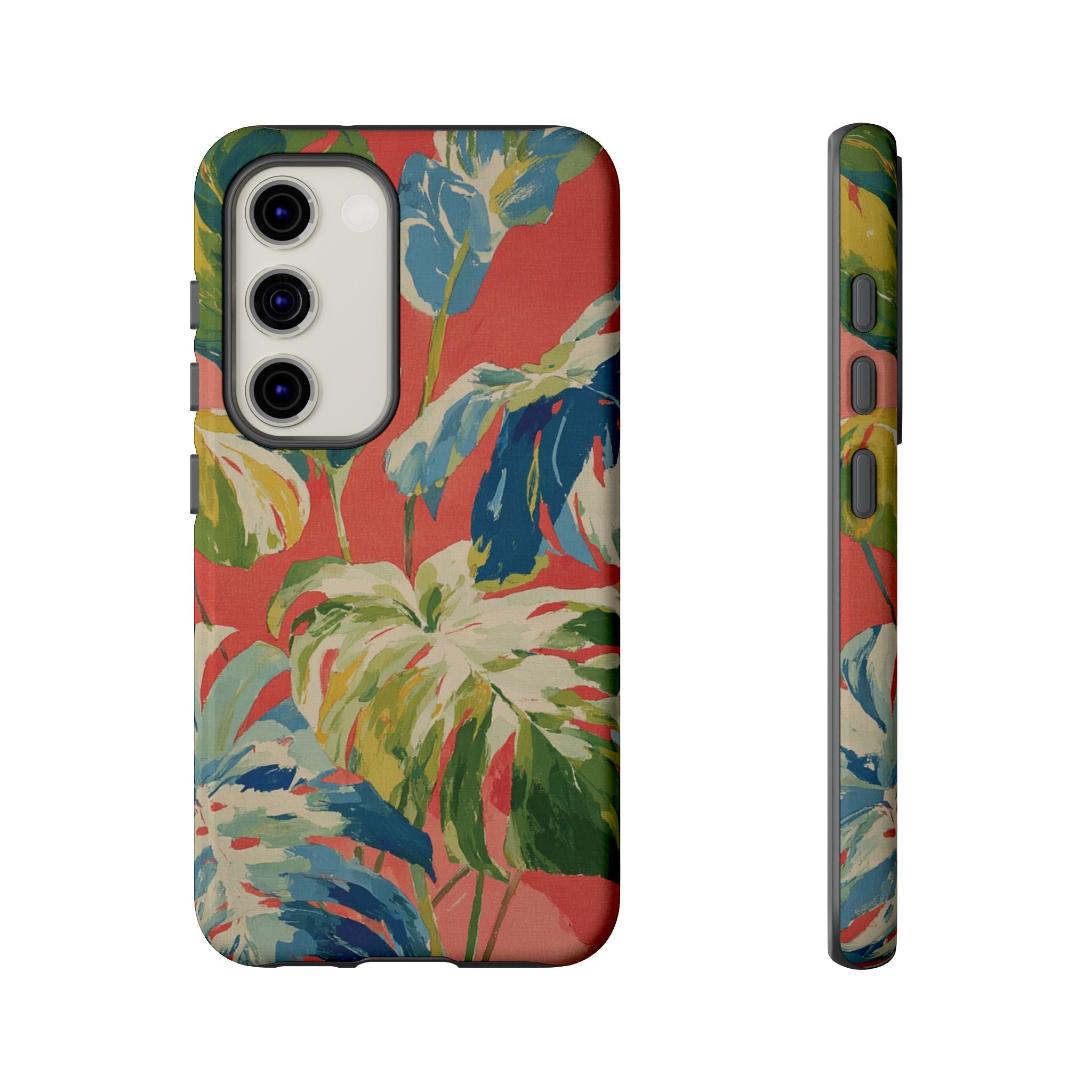 Tropical Phone Case, Floral Tough Case, Vibrant Phone Cover for Summer
