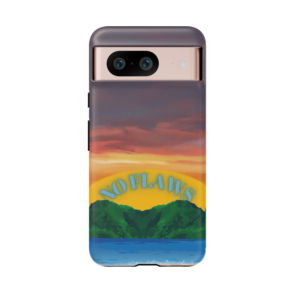 Sunset 'No Flaws' Tough Phone Case — Tropical Beach Protective Cover
