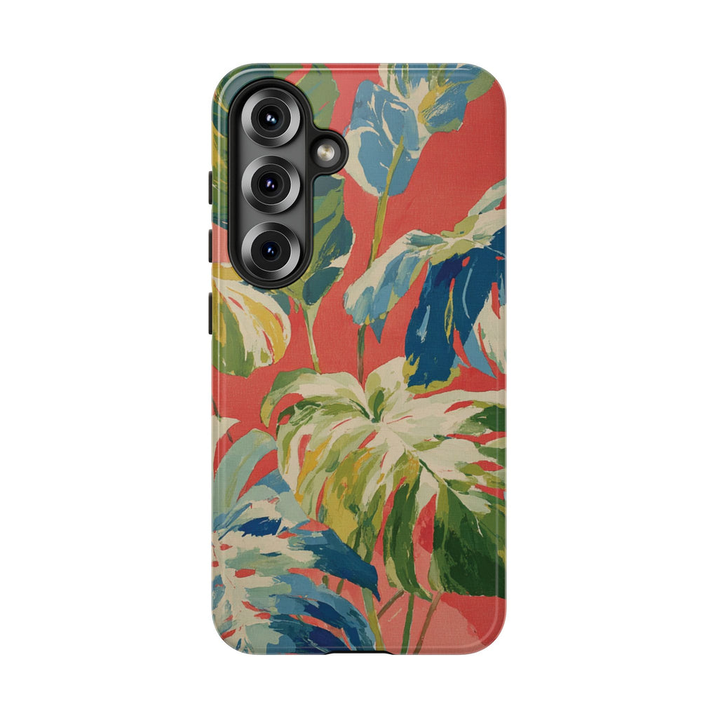 Tropical Phone Case, Floral Tough Case, Vibrant Phone Cover for Summer