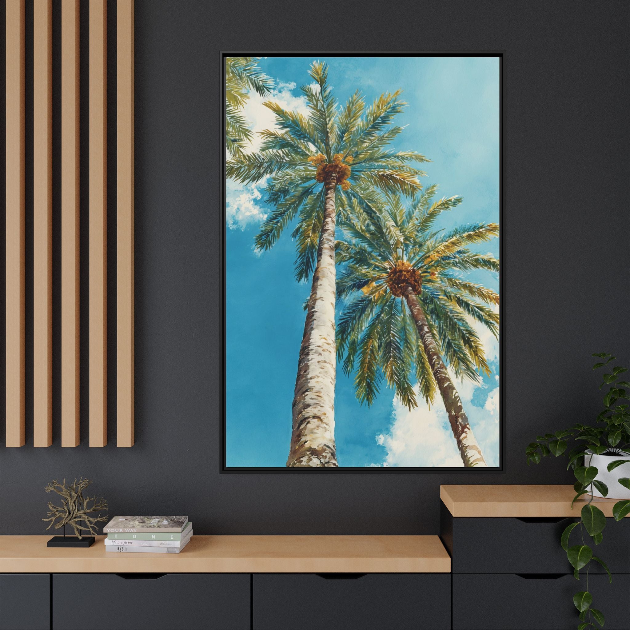 Palm Tree Sky Matte Canvas Print