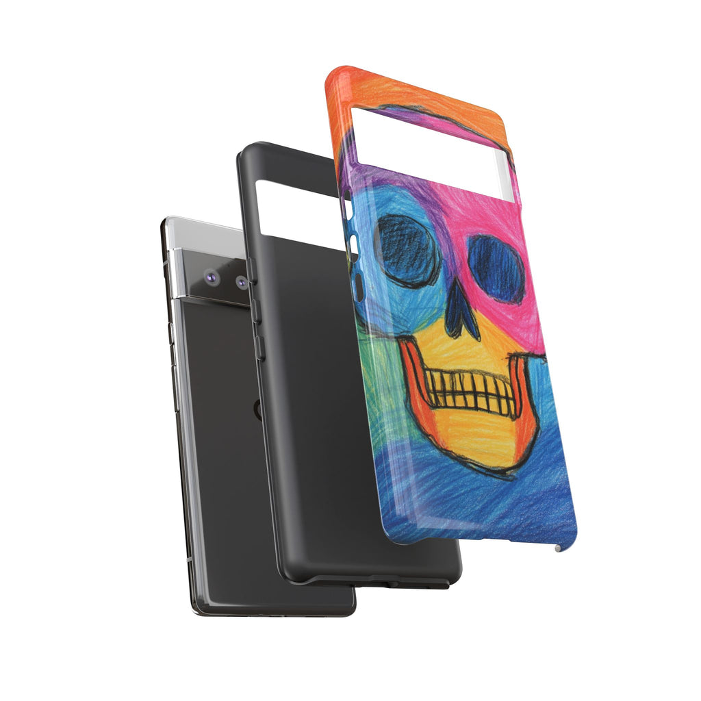 Vibrant Skull Phone Case | Tough Cases, Colorful Design, Unique Art Phone Cover