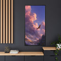 Soaring Eagle Sunset Matte Canvas Framed Wall Art
