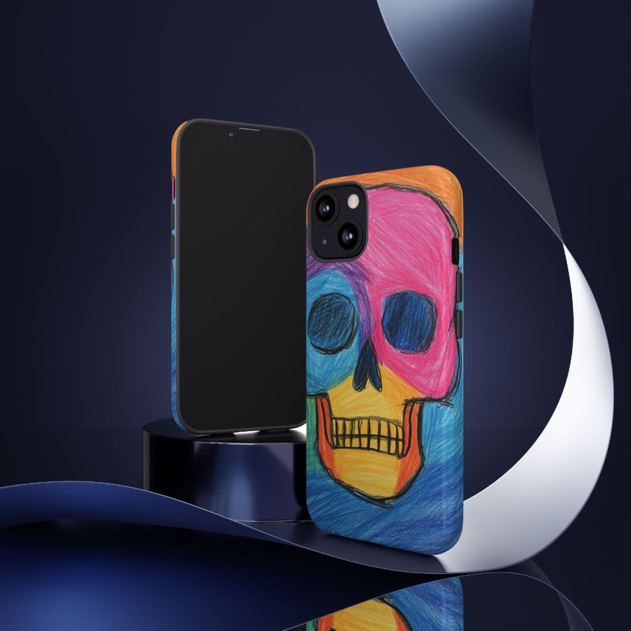 Vibrant Skull Phone Case | Tough Cases, Colorful Design, Unique Art Phone Cover
