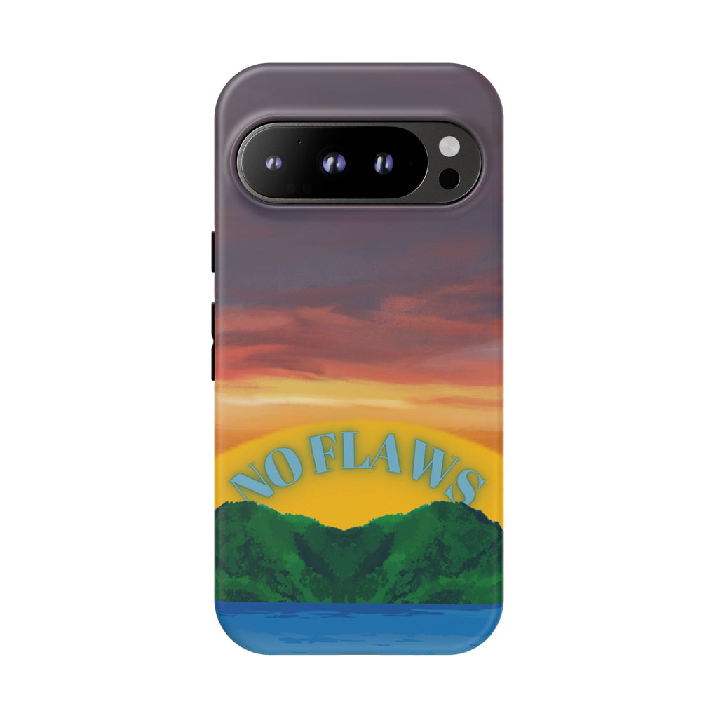 Sunset 'No Flaws' Tough Phone Case — Tropical Beach Protective Cover