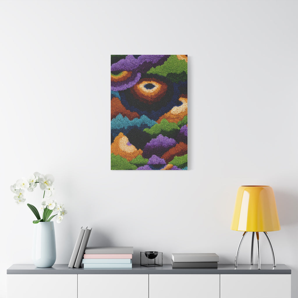 Abstract Colorful Landscape Matte Canvas – Stretched Wall Art