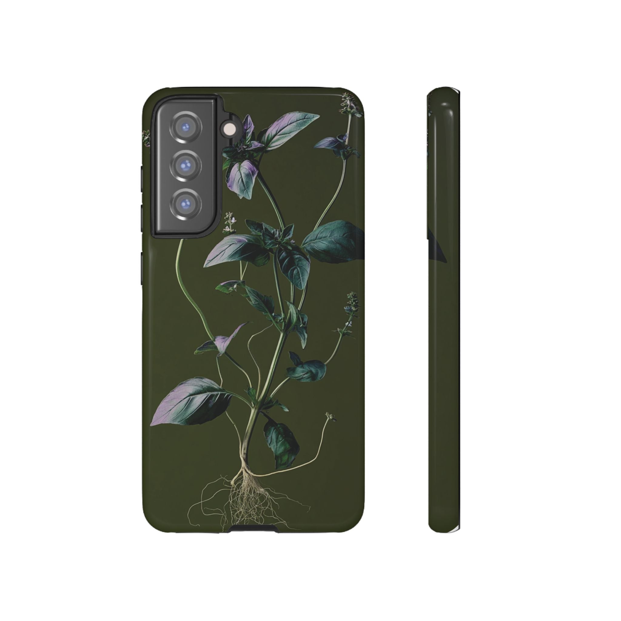Green Botanical Phone Case, Floral Phone Cover, Nature Lover Gift